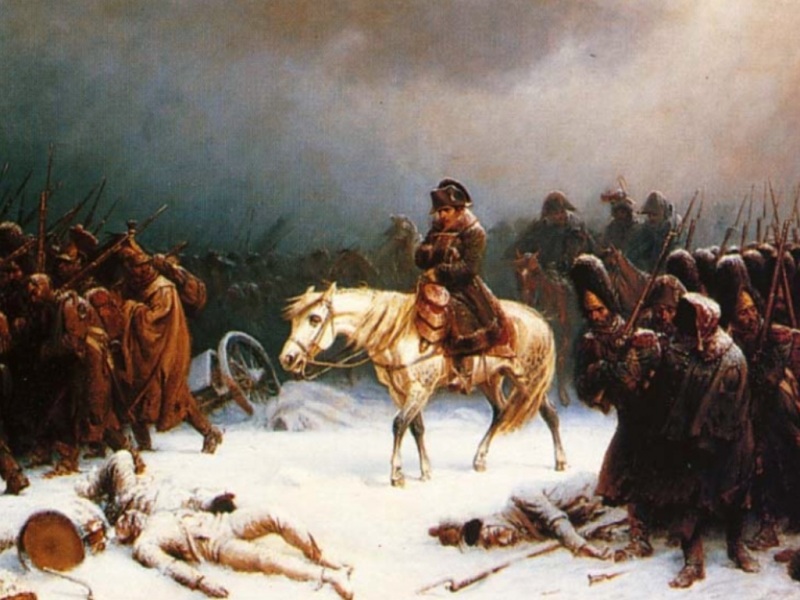 《拿破仑从莫斯科撤退》，阿道夫·诺森