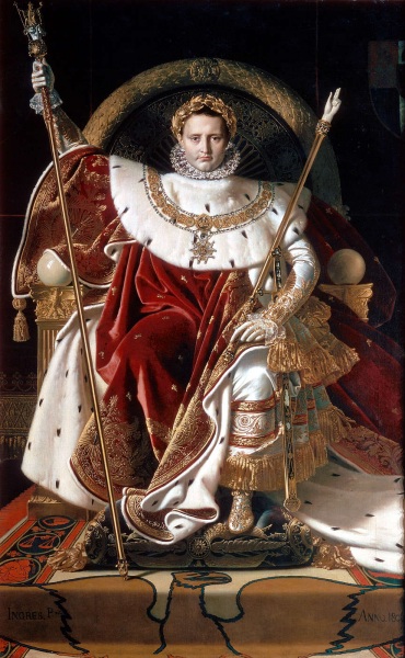 《帝座上的拿破仑一世》，让·奥古斯特·多米尼克·安格尔