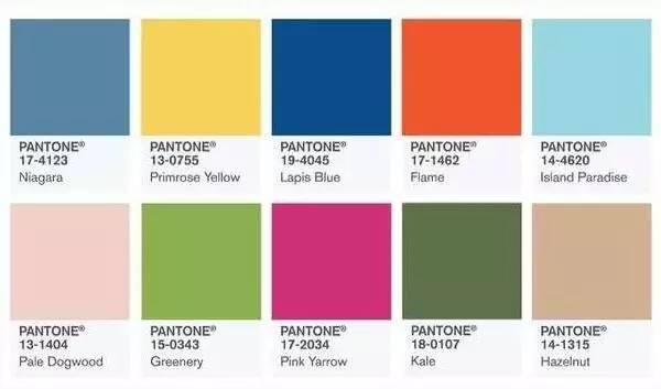 Pantone 2017春夏十大流行色